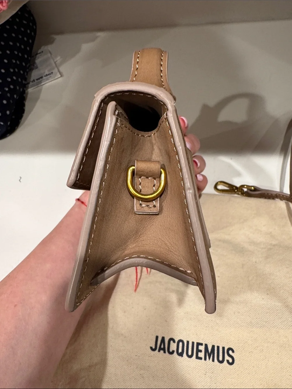 Jacquemus le bambino Mini Top-Handle Crossbody bag - Picture 3 of 10